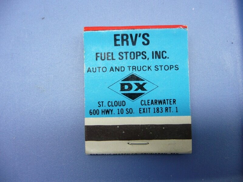 Vintage Matchbook, ERV's Fuel Stops "Duck Stamp"