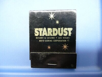 Vintage Matchbook - Stardust Casino (Black Cover) Las Vegas, NV (H113)