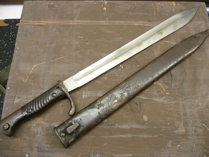 German M1898/05 Bayonet & Scabbard - Double Maker Marks