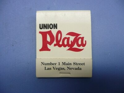 Vintage Matchbook: Union Plaza Hotel & Casino - Las Vegas, NV (H144)​