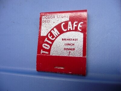 Vintage Matchbook, Totem Cafe (West Yellowstone, MT) Red Cover (H102)