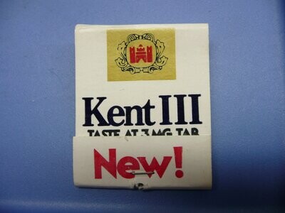 Kent III Cigarette advertising matchbook