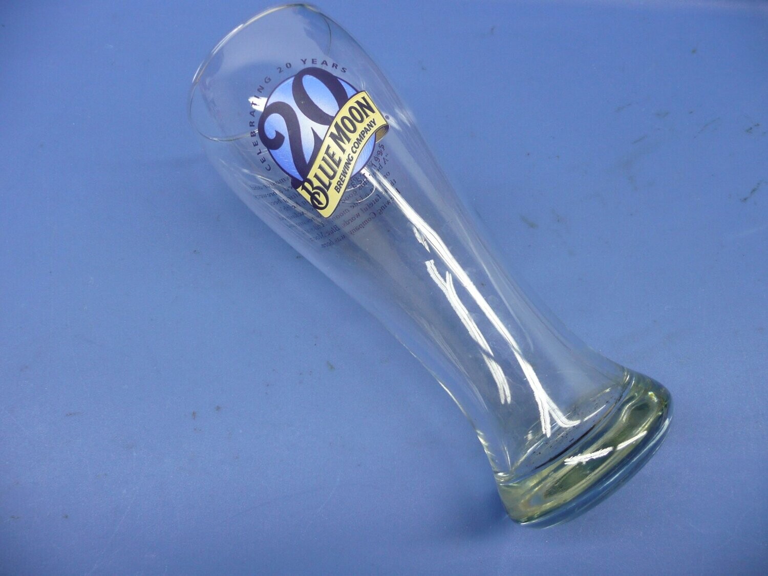 Blue Moon 20th Anniversary 16oz Pilsner Glass