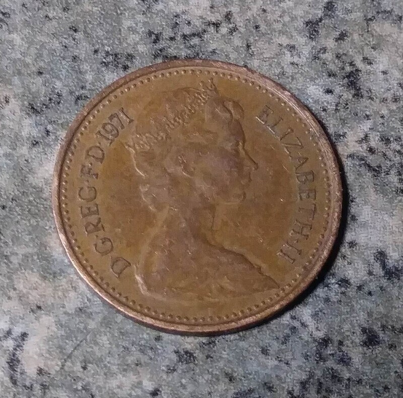 United Kingdom, 1971,   1/2 New Penny