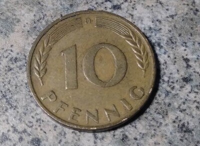 Germany, 1950-D, 10 Pfennig