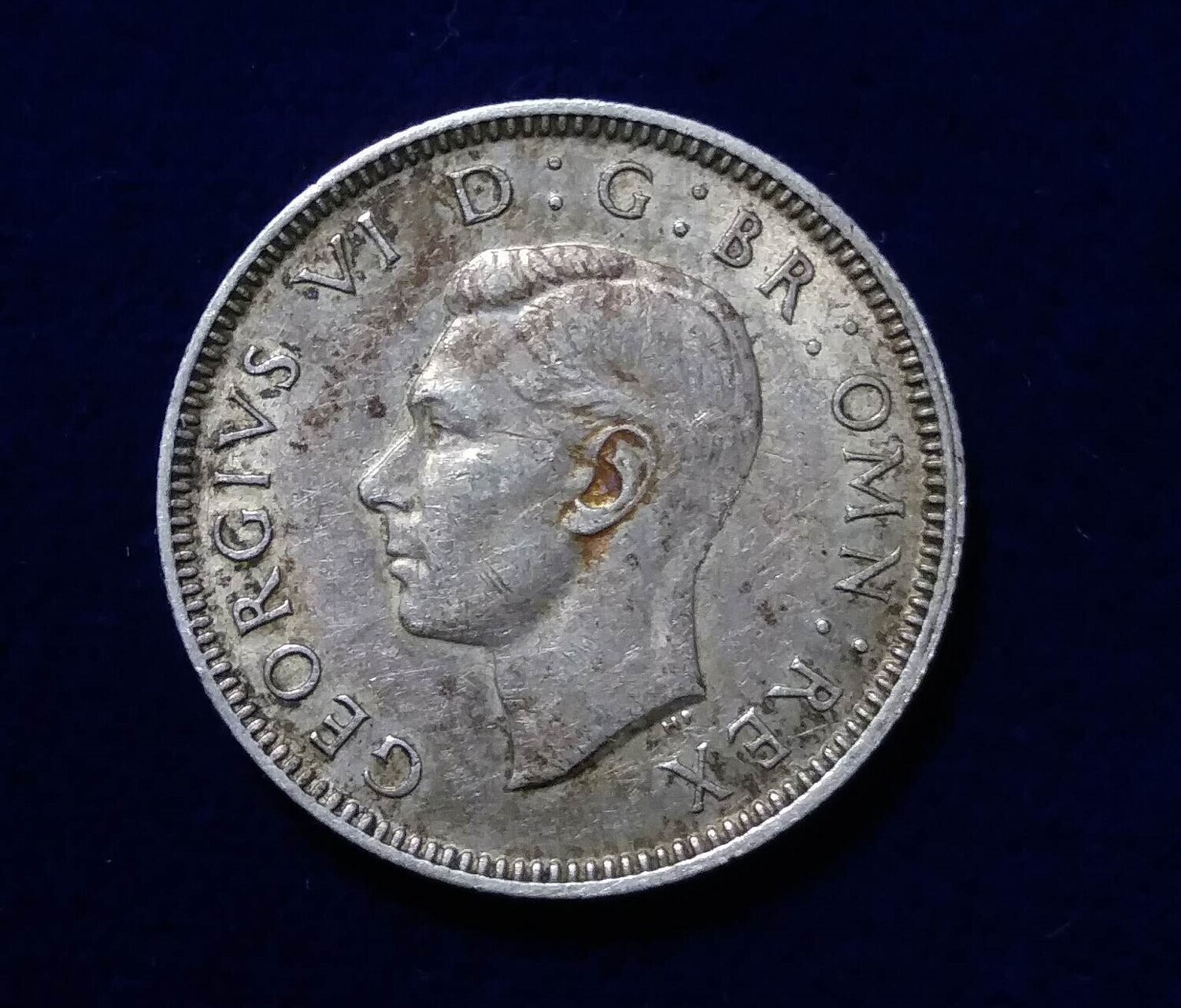 United Kingdom, 1943,  One Shilling, .500 Silver