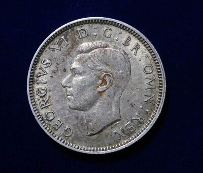 United Kingdom, 1943, One Shilling, .500 Silver