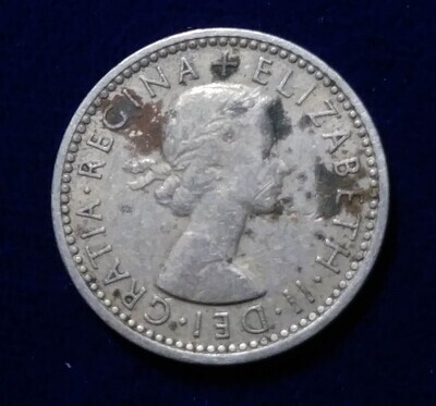 United Kingdom, 1960, 6 Pence