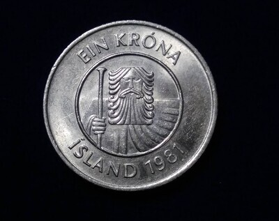 Iceland, 1981, 1 Kronur