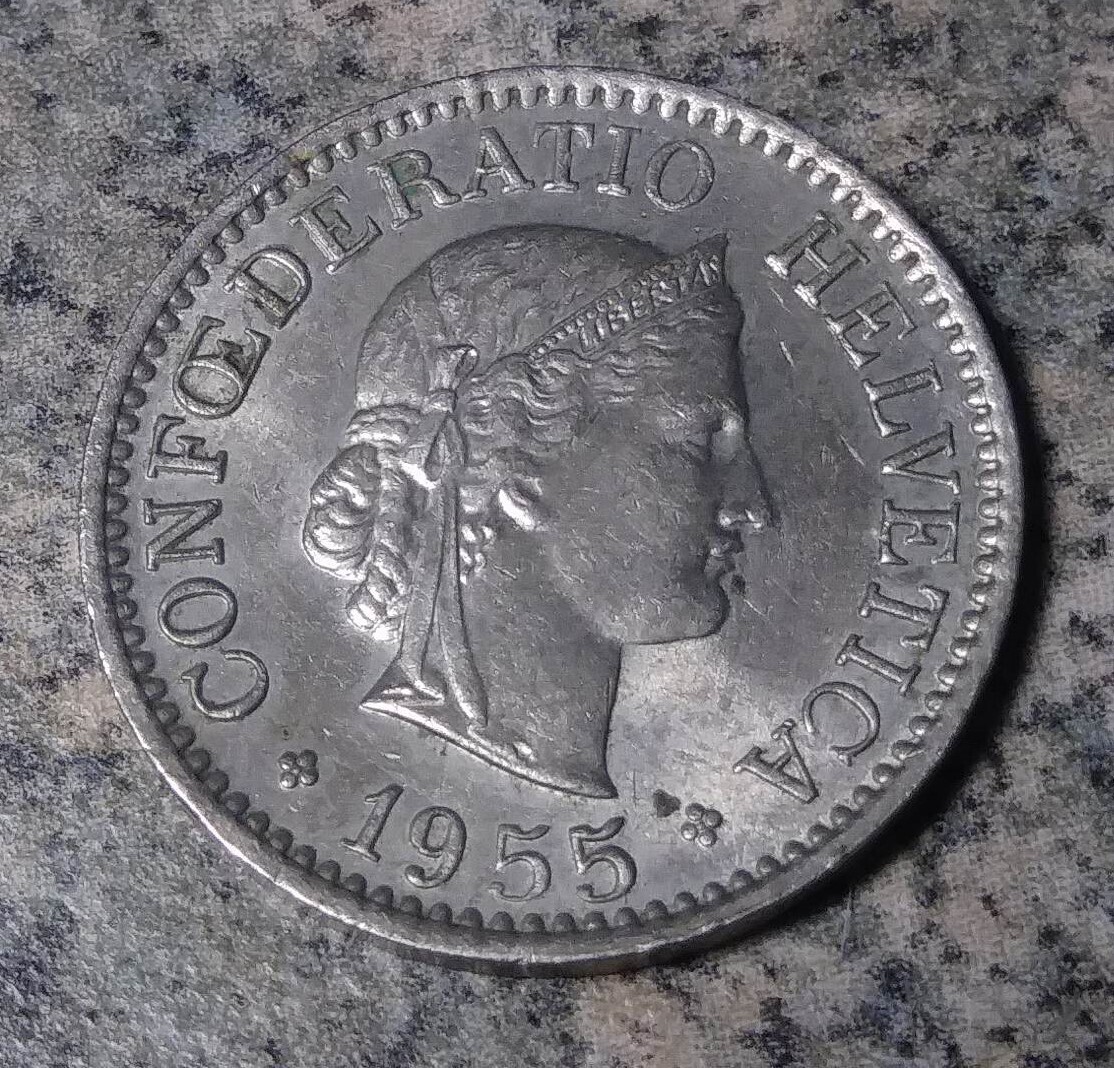 Switzerland, 1955-B,  10 Rappen