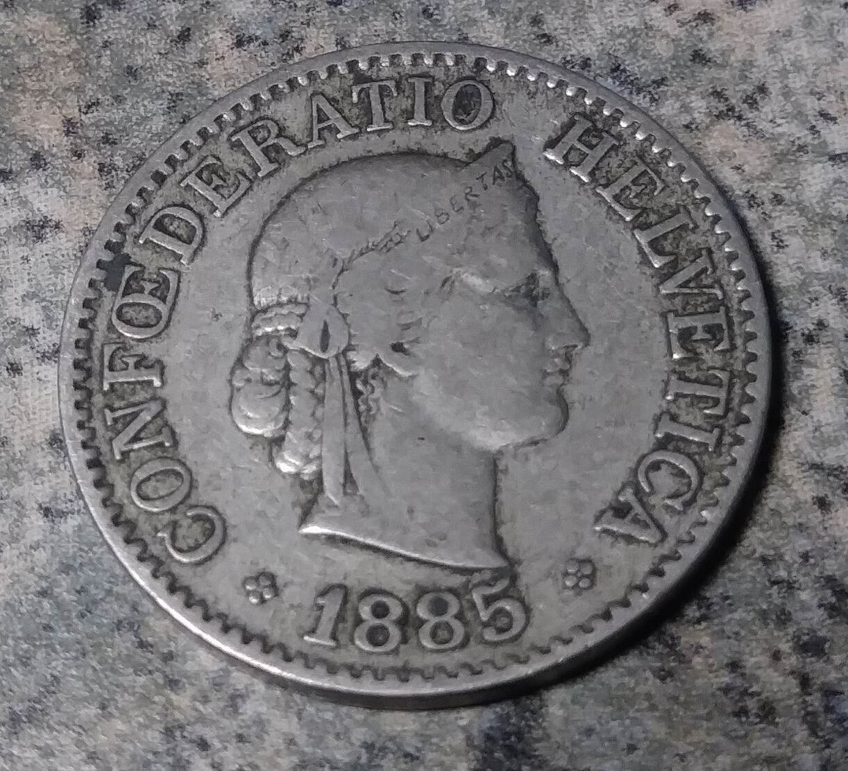 Switzerland, 1885-B,  10 Rappen