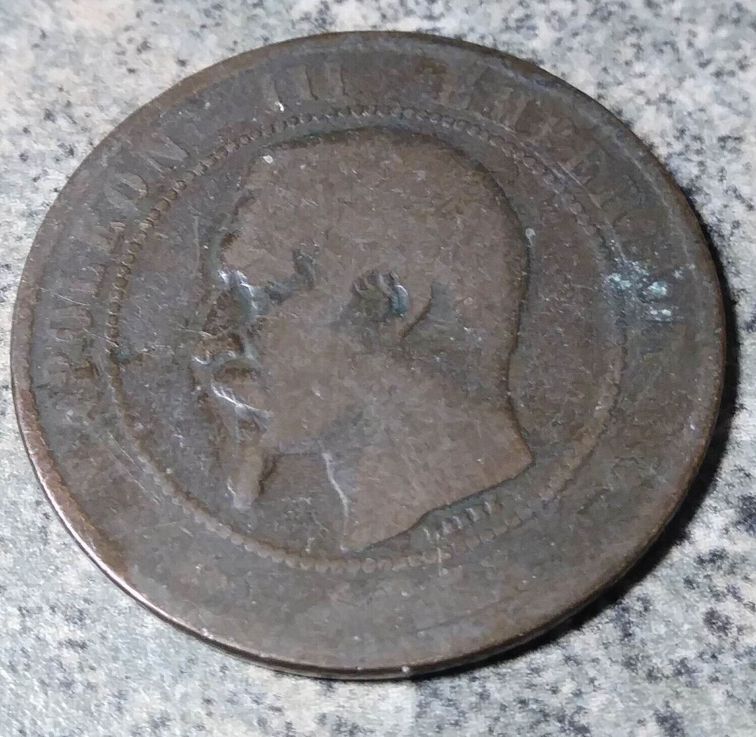 France,  1855-MA,  2 Centimes