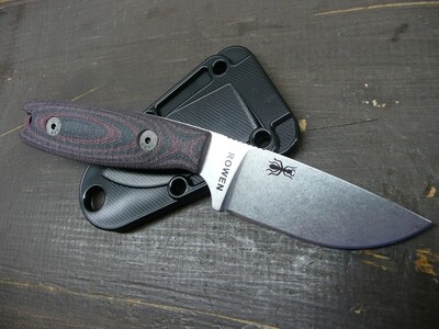 ESEE IZULA Fixed Blade Knife, S35V Stainless Steel, G10 Red/Black Handles