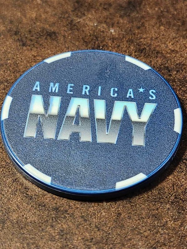 US Navy Poker Chip Challenge Coin