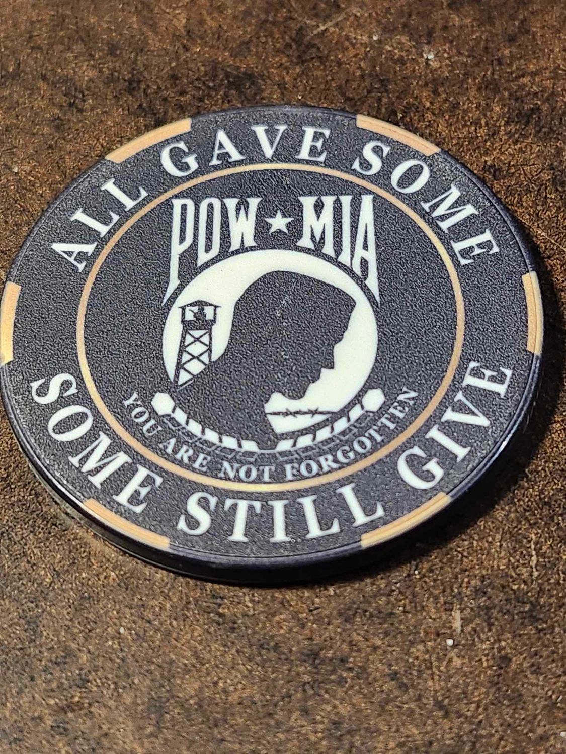 POW-MIA Poker Chip Challenge Coin