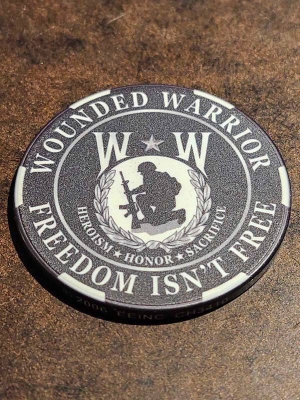 Wounded Warrior Poker Chip Challenge Coin