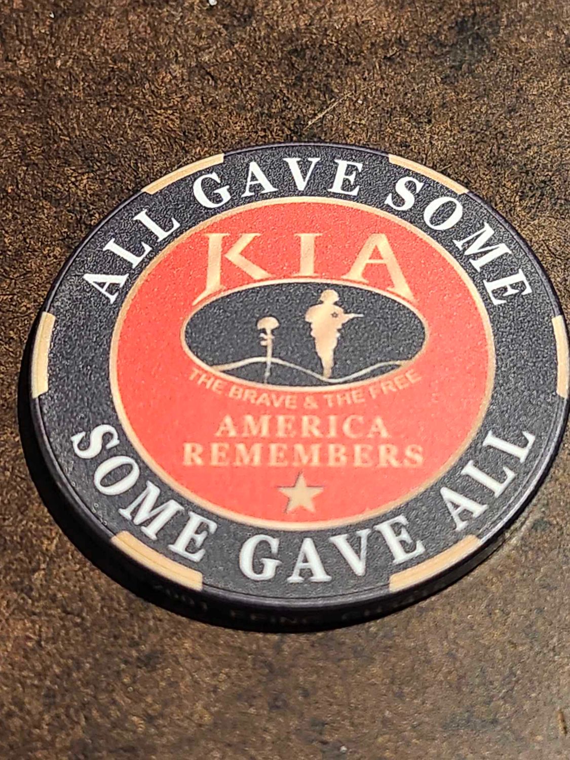 KIA - America Remembers Poker Chip Challenge Coin