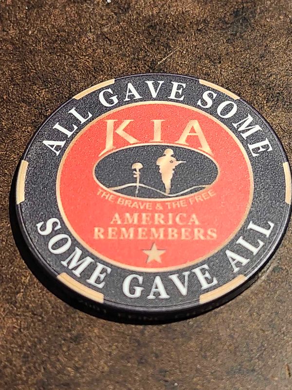 KIA - America Remembers Poker Chip Challenge Coin