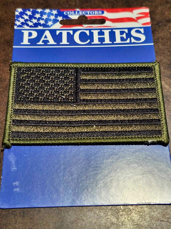 US Service Flag Patch, Field Uniform Green Foliage