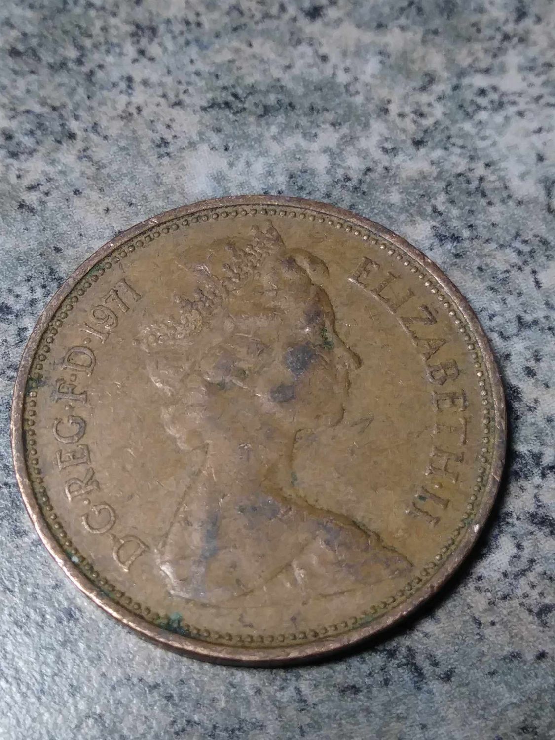 United Kingdom, 1971, 2 New Pence