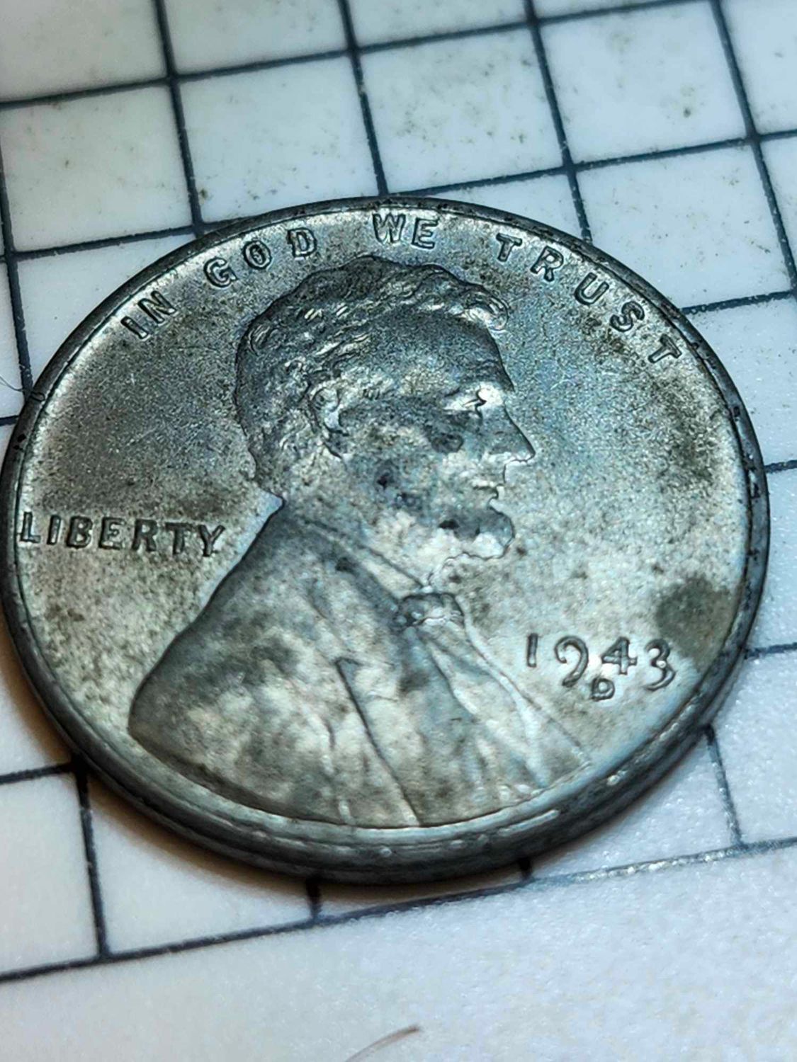 United States, 1943-D Lincoln Cent, Wartime Steel Planchet