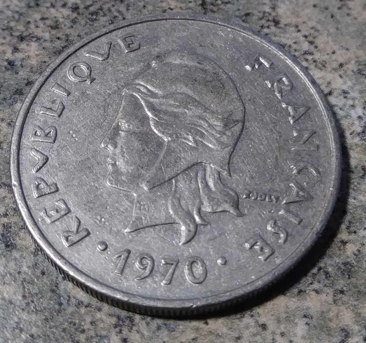 Vanuatu (French New Hebridies), 1970, 20 Franc