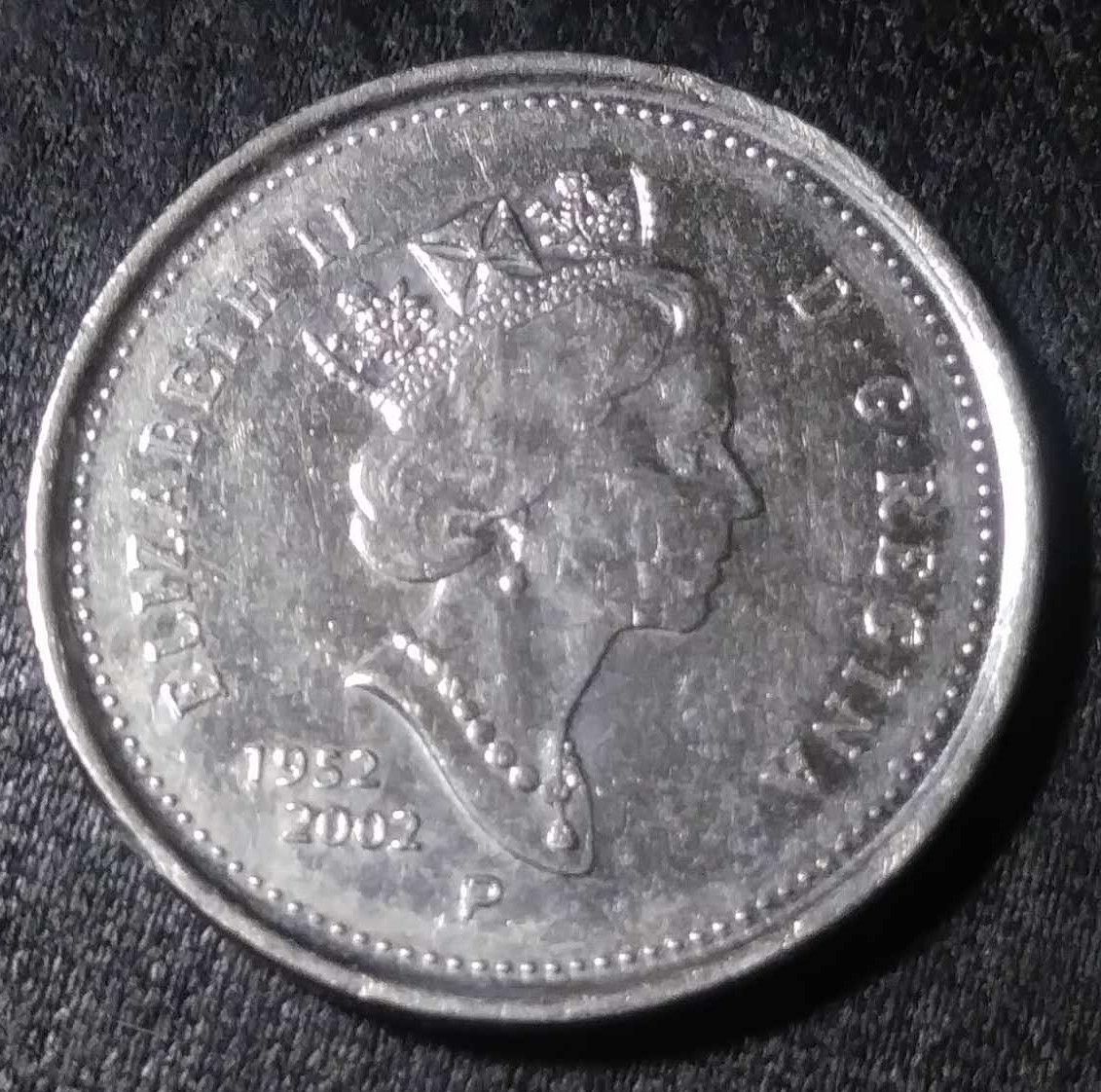 Canada, 2002-P, 5 Cents, Elizabeth II Golden Jubilee Commemorative Issue