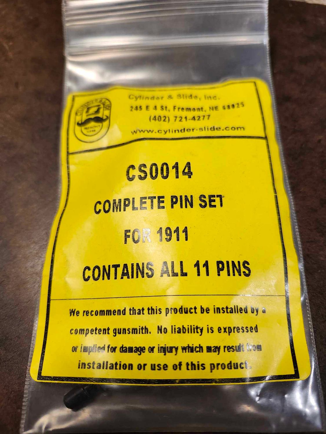 Cylinder & Slide Pin Kit, 1911 Pistols, Blue, Contains all 11 pins, New