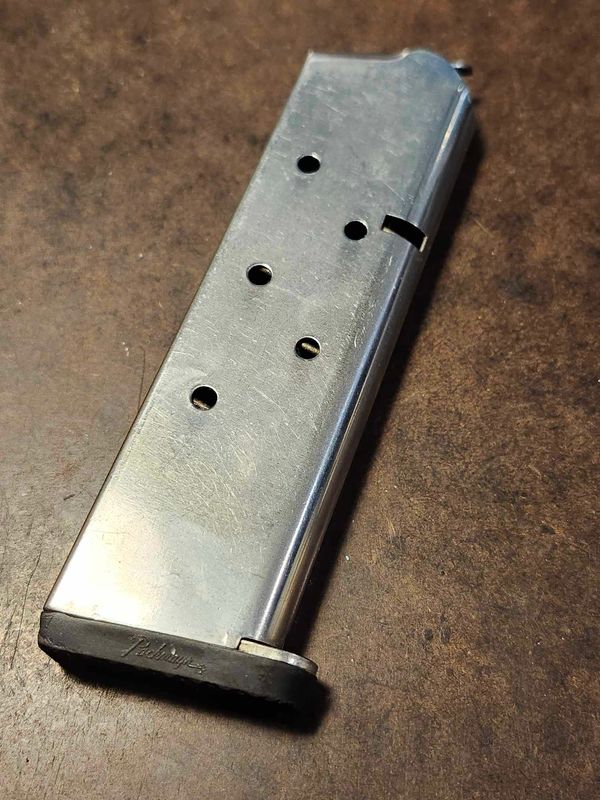 1911 Magazine, Pachmayer, Stainless  w/ Base pad, .45ACP, 7-rd