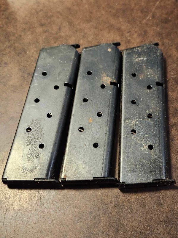 1911 Magazines, Blued, .45AP, 7-rd 3-PACK