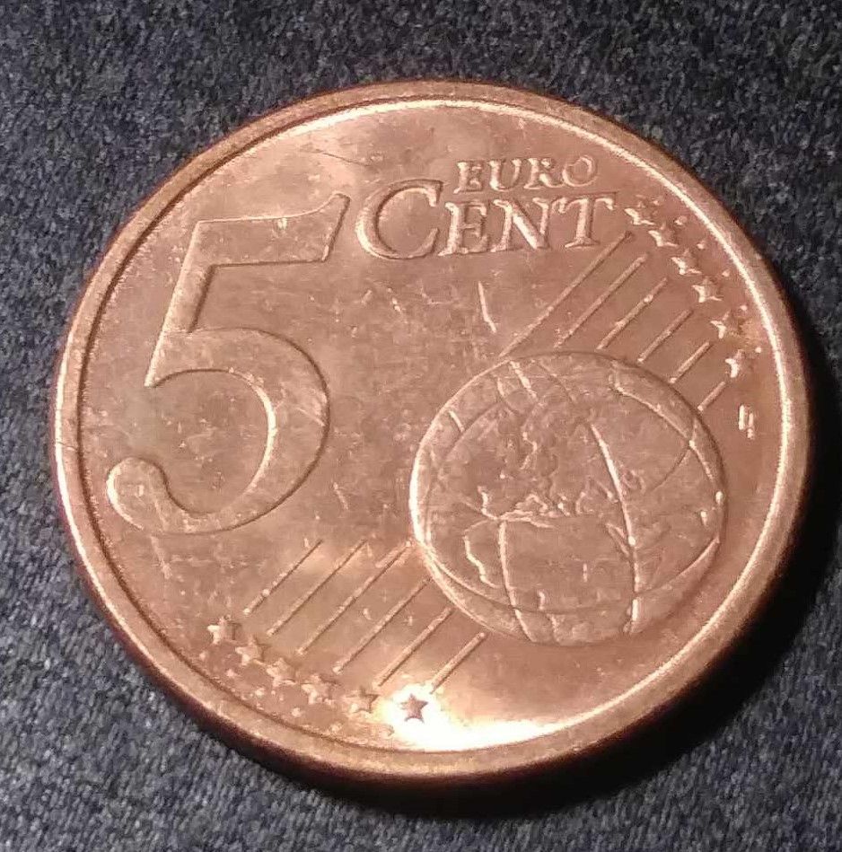Italy, 2015, 5Cents, Euro
