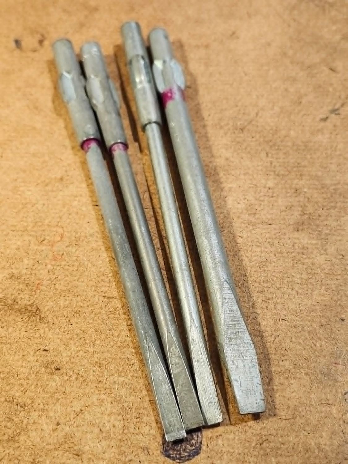 xcelite-99 series slotted screwdriver bit lot, 4 pieces