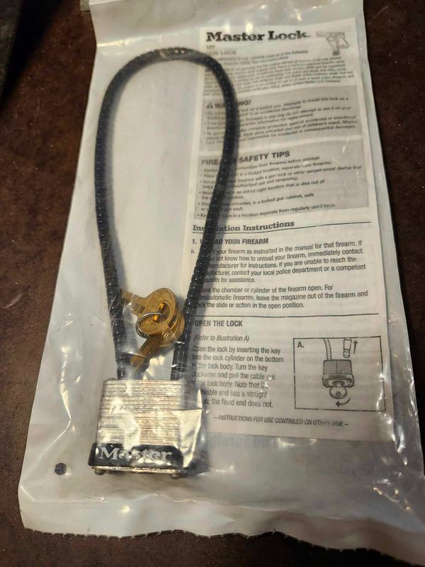 Master Lock #107 Cable Lock, New in Package