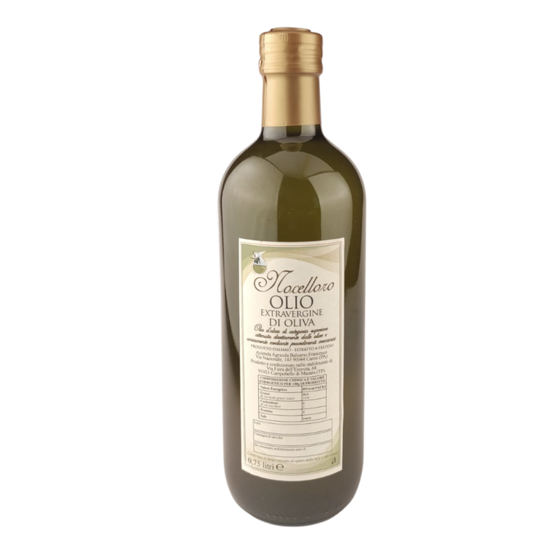 Olio extra vergine di Oliva da Nocellara del Belice, bottiglia da 1 lt. Campagna 2022