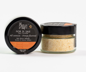 Fior di sale aromatizzato all'arancia presidio Slow Food 120g.