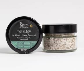 Fior di sale aromatizzato al timo presidio Slow Food 120g.