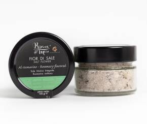 Fior di sale aromatizzato al rosmarino presidio Slow Food 120g.