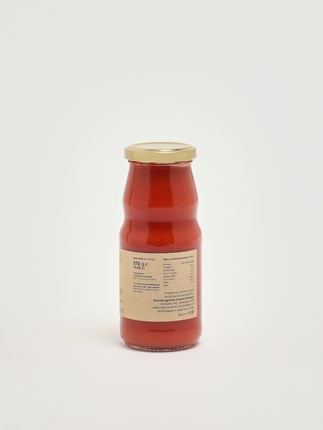 Passata di pomodoro Piccadilly SICCAGNO di Valledolmo 370 gr.