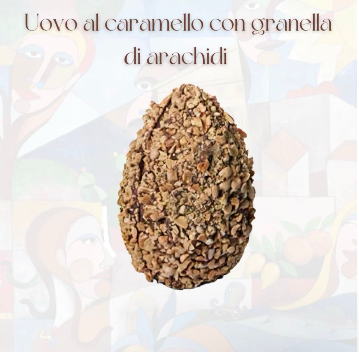 UOVO DI CIOCCOLATO AL CARAMELLO CON GRANELLA DI ARACHIDI 500gr.