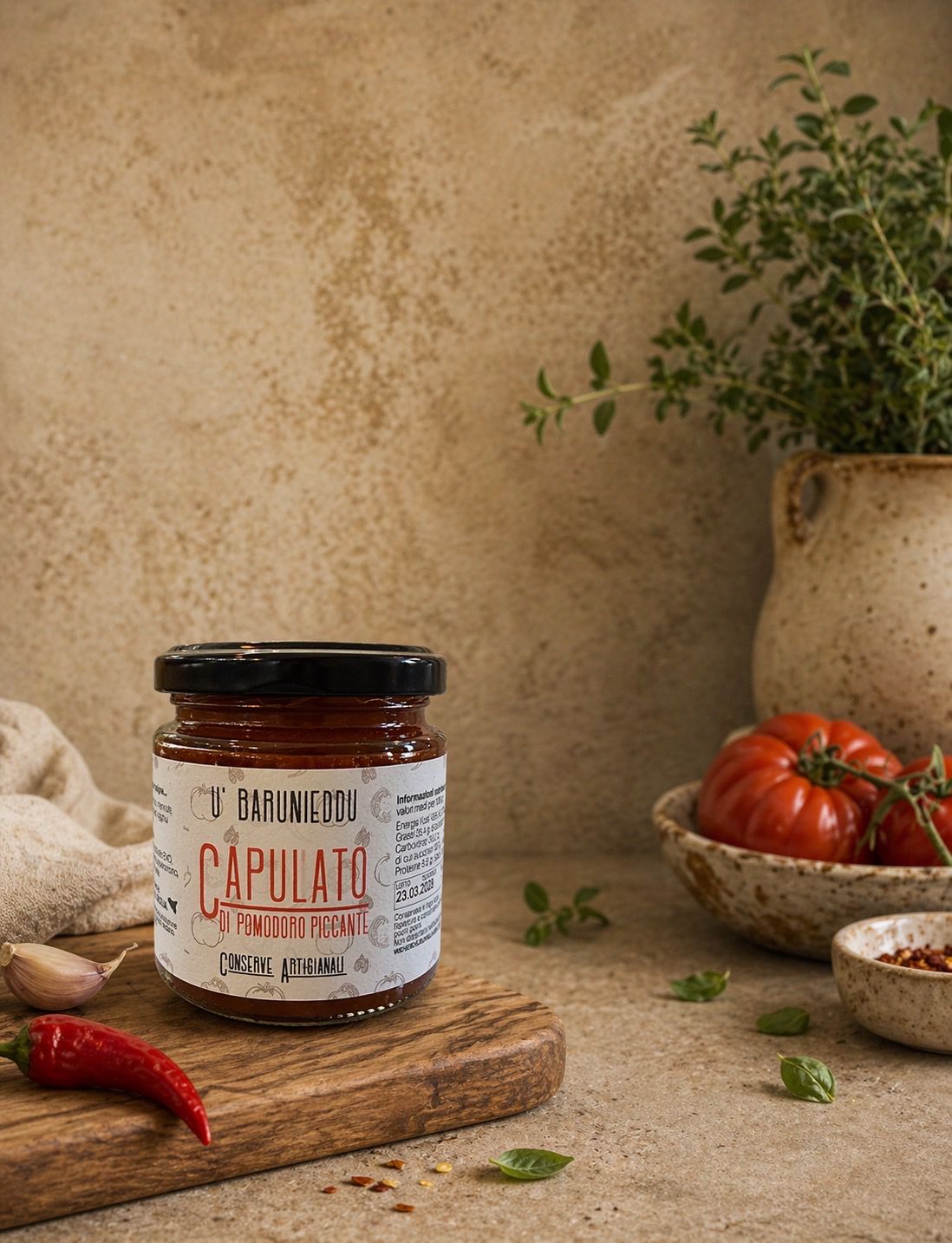 Capuliato di pomodoro piccante 200gr.