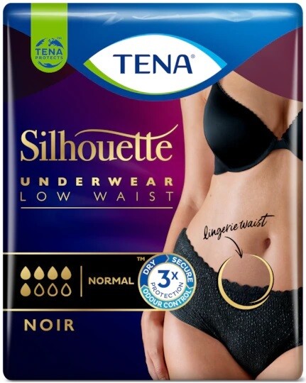 Tena Silhouette Normal Noir - taille basse