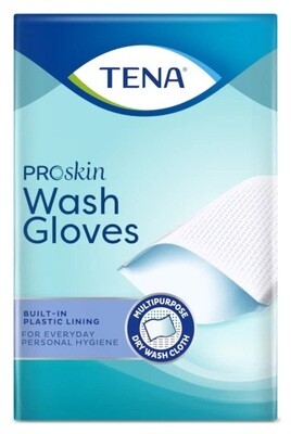 TENA ProSkin Wash Gloves plastifié