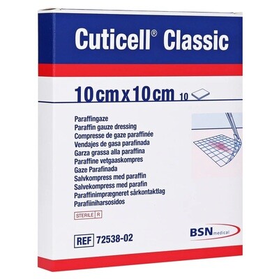 Cuticell Classic Compresse de Gaze Paraffinée 10X10cm 10 pièces