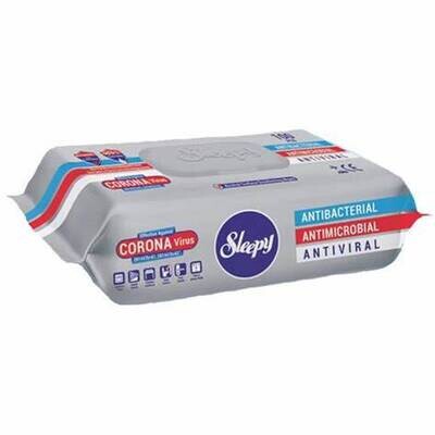 SLEEPY Lingettes COVID antibactériennes de surface  100 lingettes