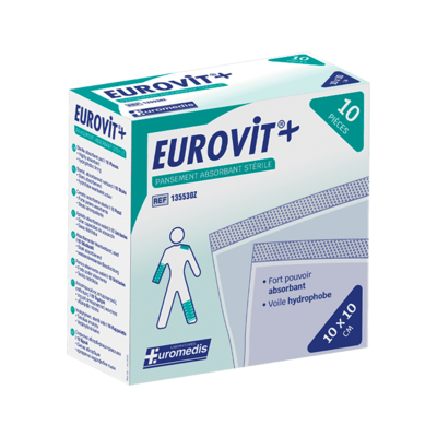 PANSEMENT ABSORBANT EUROVIT  STÉRILE /10