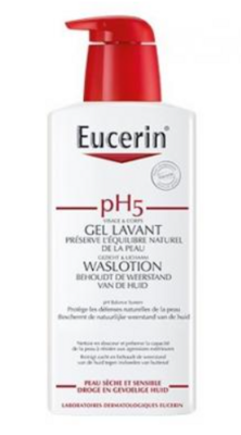 Gel lavant Eucerin pH 5
Flacon-pompe de 400 ml