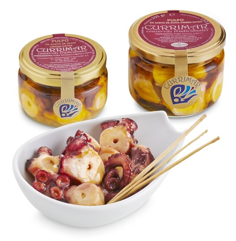 PULPO EN ACEITE DE OLIVA VIRGEN EXTRA 100 g