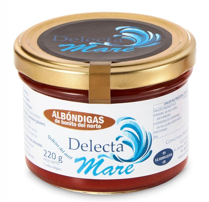 DELECTA MARE - ALBÓNDIGAS DE BONITO DEL NORTE EN SALSA DE TOMATE  225ML