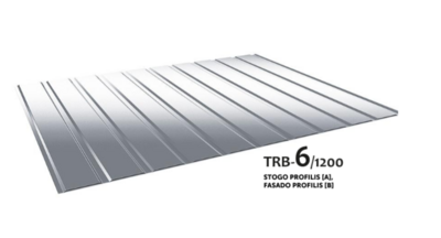 TRB – 6/1200 fasado profiliai - trapeciniai lakštai