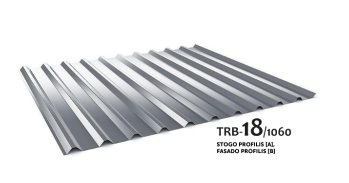 TRB - 18/1060 stogo / fasado profiliai - trapeciniai lakštai